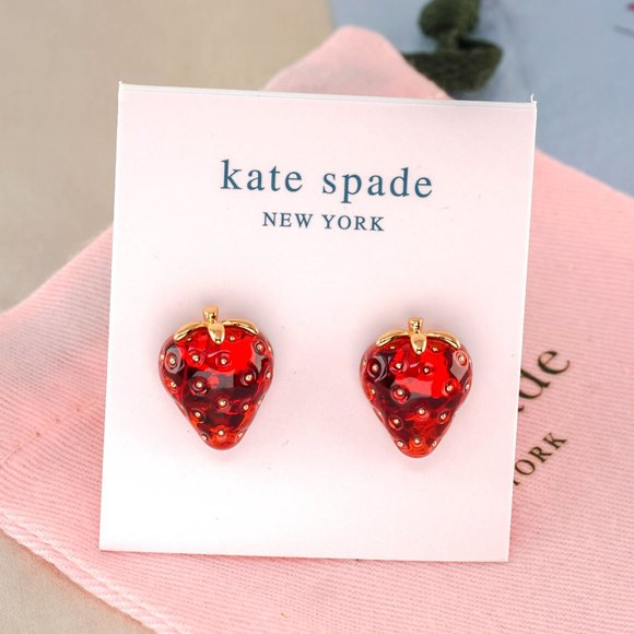 Kate spade shop strawberry earrings